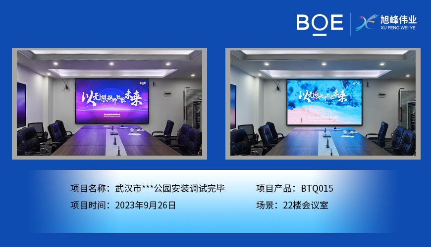 咸寧武漢市**公園22樓會(huì)議室BTQ015安裝調(diào)試完畢